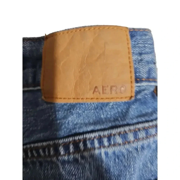 Aeropostale '90s Super High-Rise Straight Hemp Jeans Dark Wash Size 0 - Picture 7 of 9